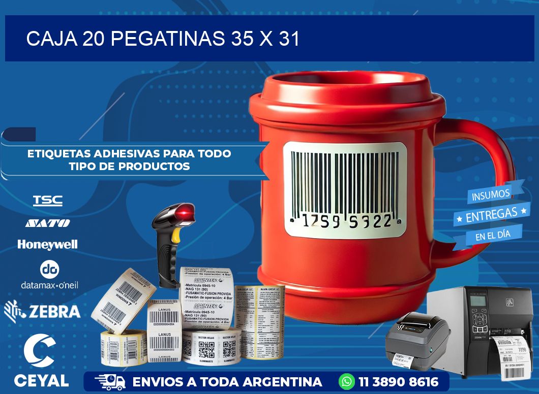 CAJA 20 PEGATINAS 35 x 31