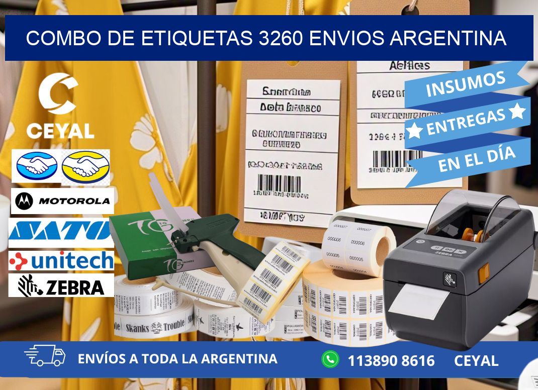 Combo de etiquetas 3260 ENVIOS ARGENTINA