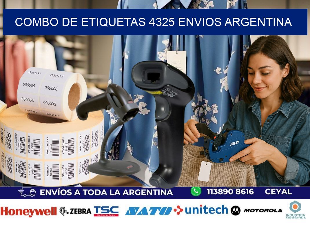 Combo de etiquetas 4325 ENVIOS ARGENTINA