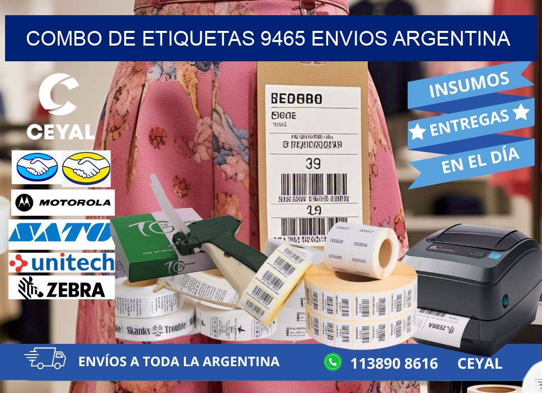 Combo de etiquetas 9465 ENVIOS ARGENTINA