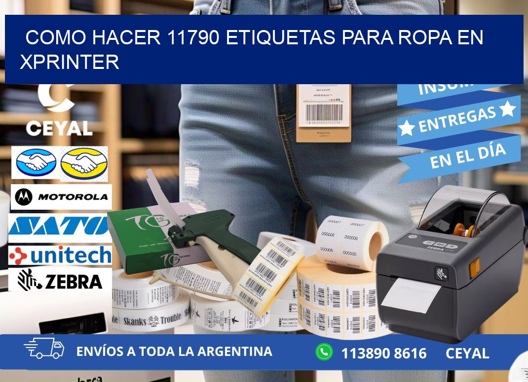 Como hacer 11790 etiquetas para ropa en xprinter
