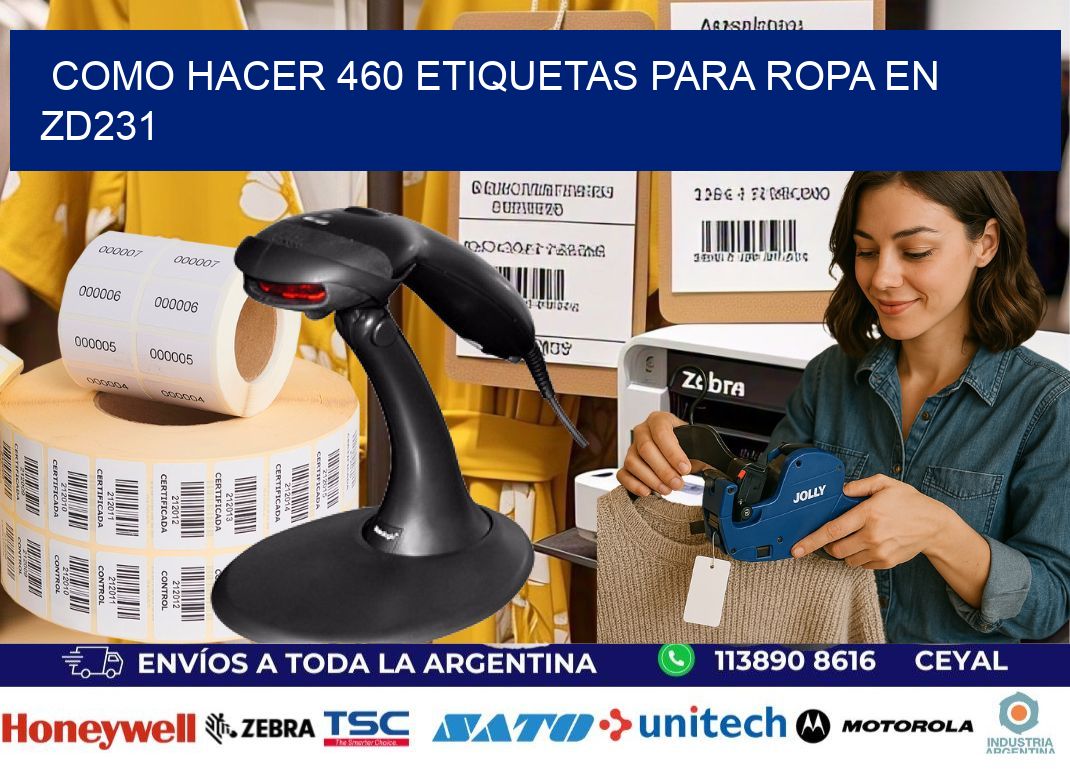 Como hacer 460 etiquetas para ropa en zd231