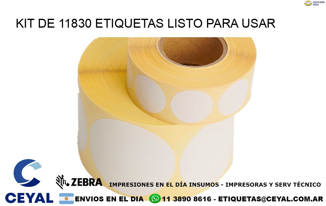 Kit de 11830 etiquetas listo para usar