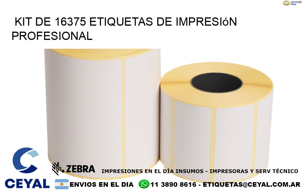 Kit de 16375 etiquetas de impresión profesional