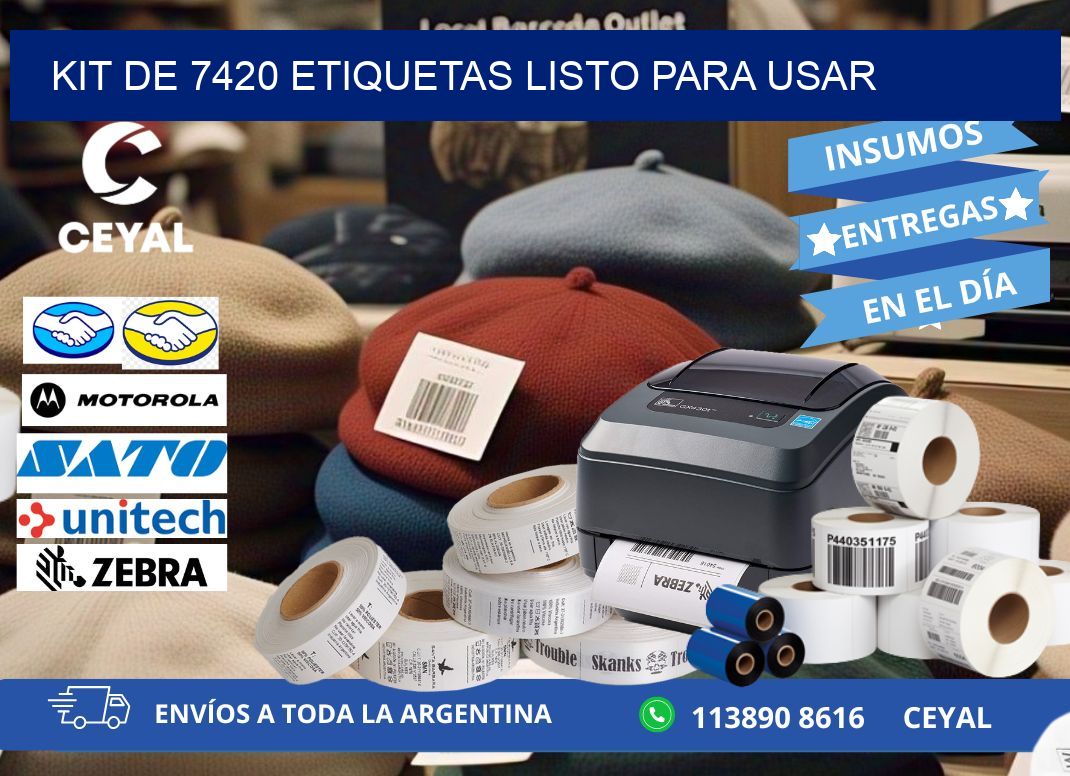 Kit de 7420 etiquetas listo para usar