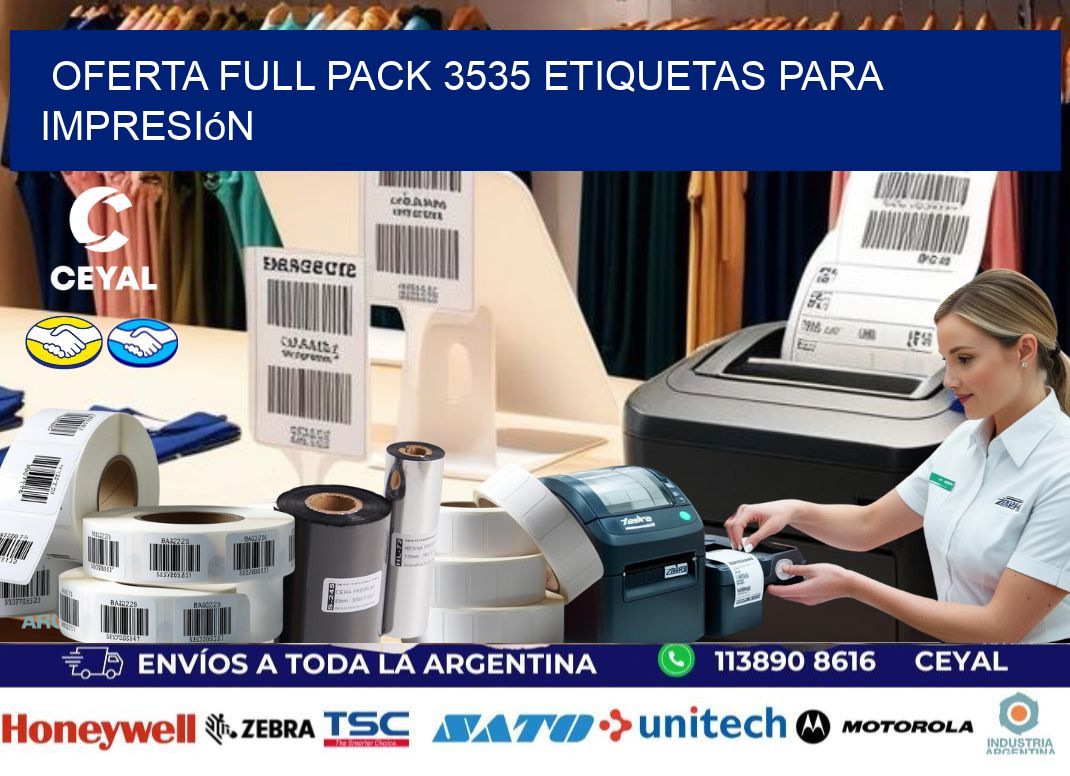 Oferta full pack 3535 etiquetas para impresión