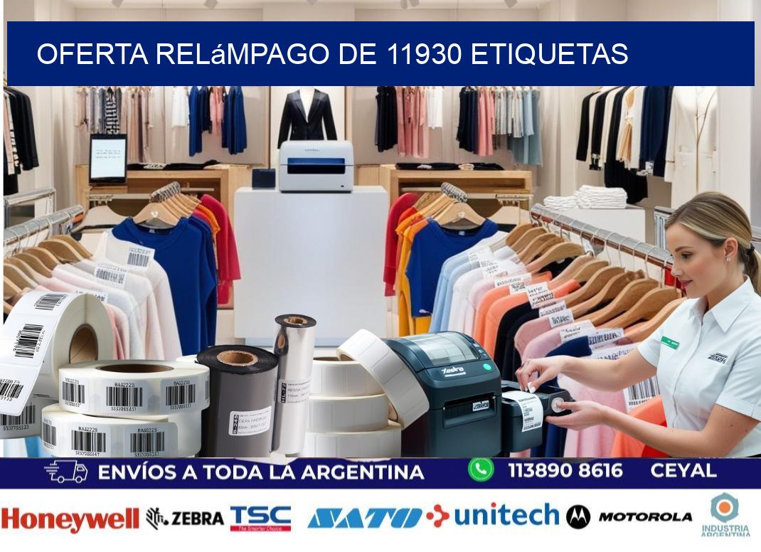 Oferta relámpago de 11930 etiquetas