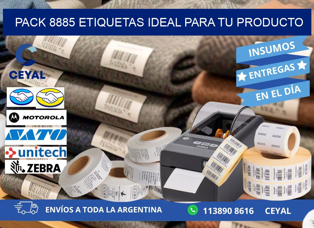 Pack 8885 etiquetas ideal para tu producto
