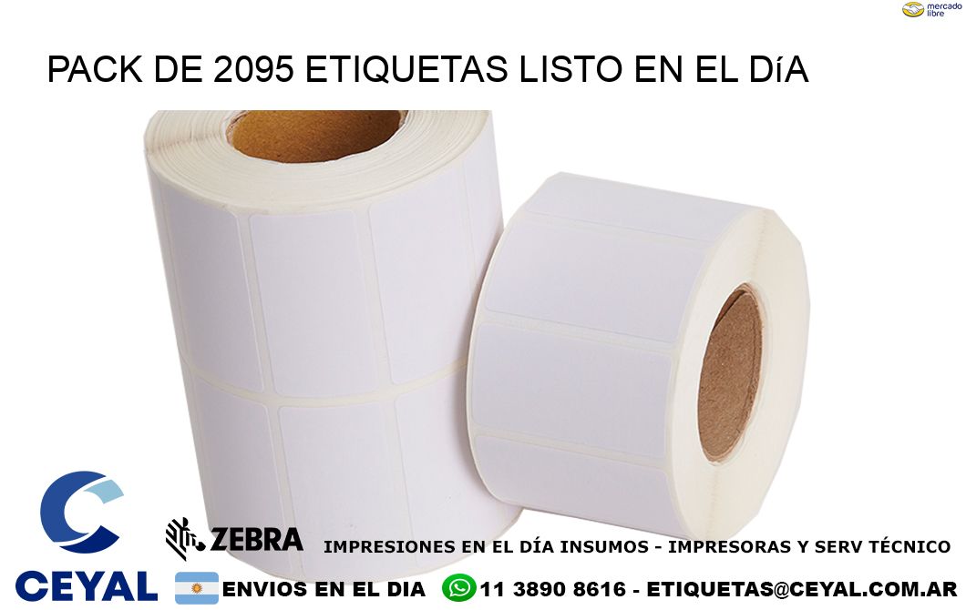 Pack de 2095 etiquetas listo en el día