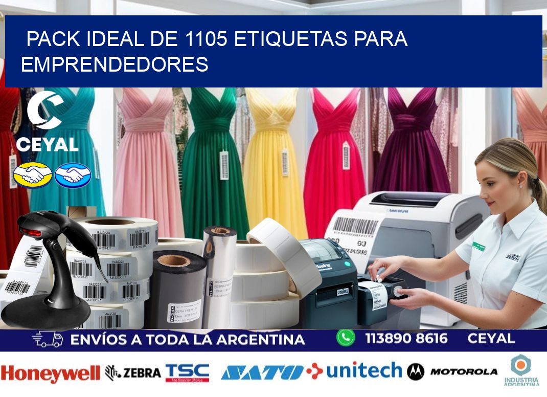 Pack ideal de 1105 etiquetas para emprendedores
