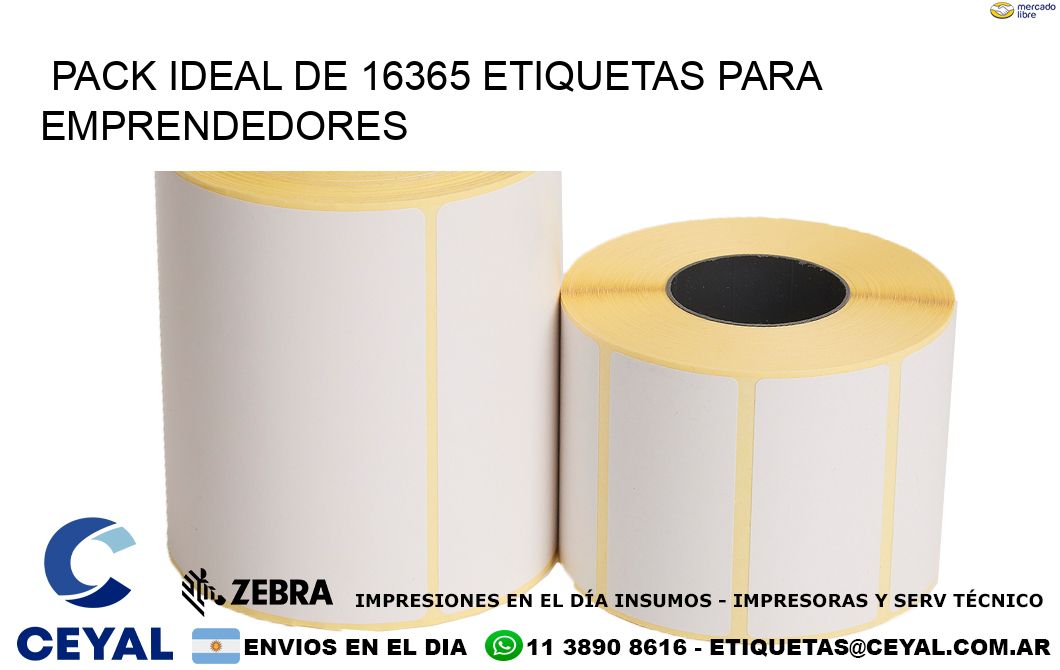 Pack ideal de 16365 etiquetas para emprendedores