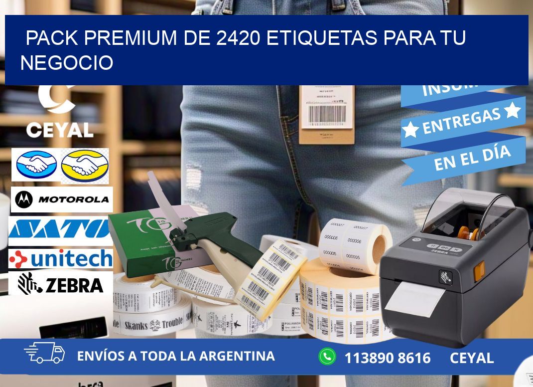 Pack premium de 2420 etiquetas para tu negocio