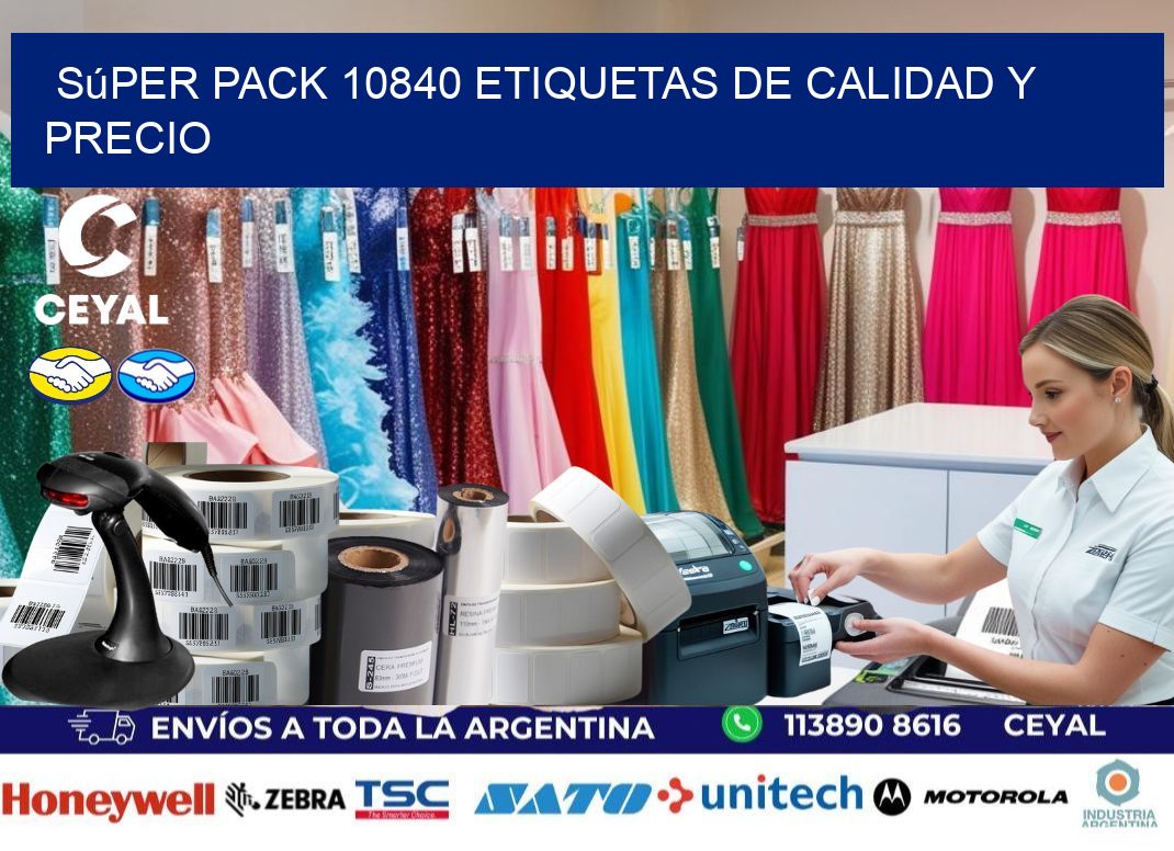 Súper pack 10840 etiquetas de calidad y precio