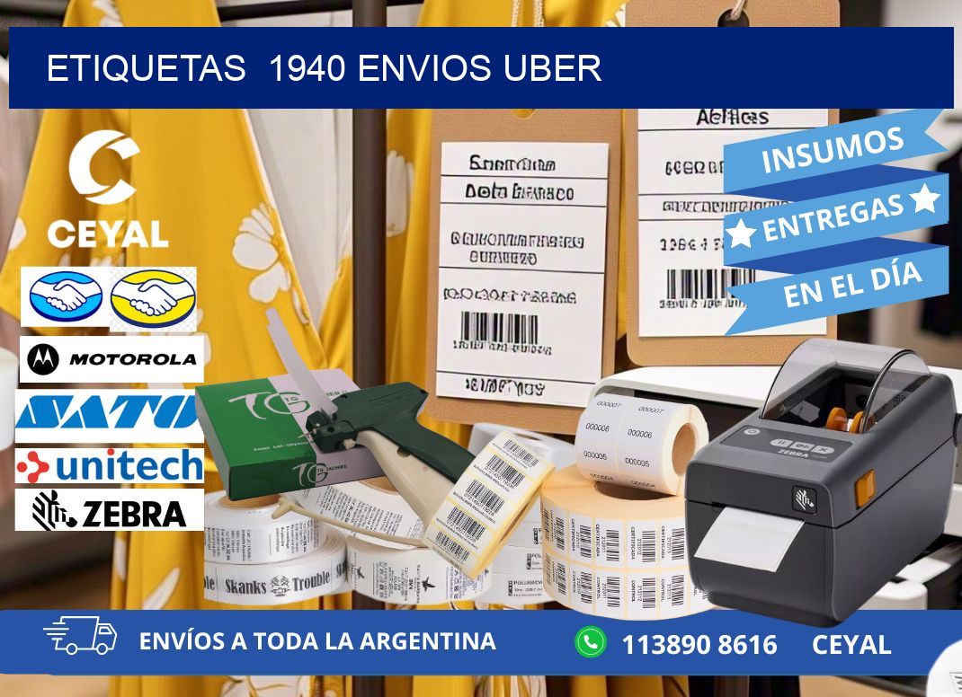 etiquetas 1940 ENVIOS UBER