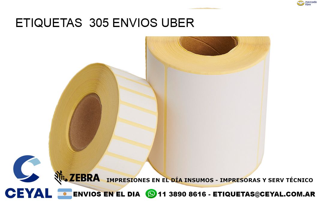 etiquetas  305 ENVIOS UBER