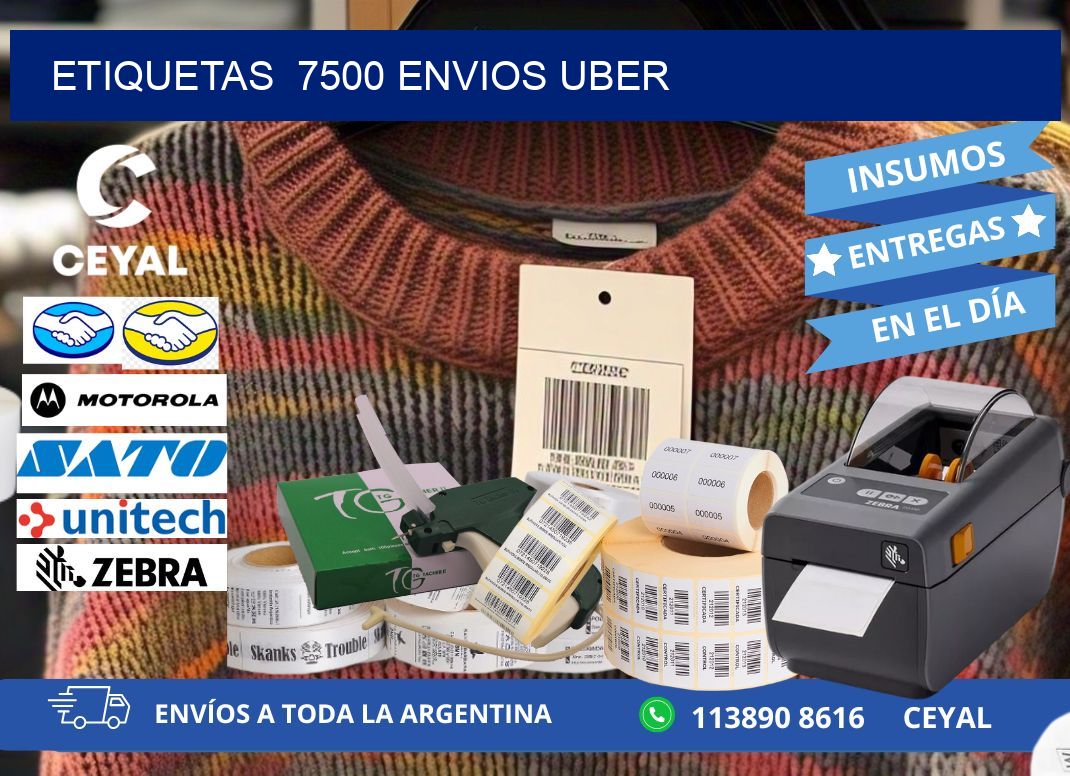 etiquetas  7500 ENVIOS UBER