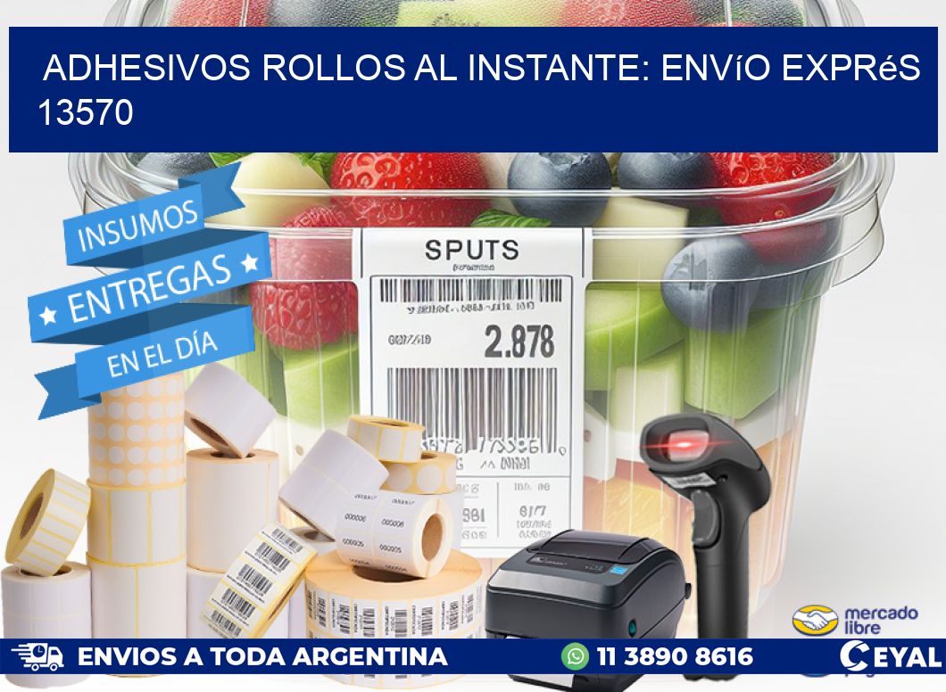Adhesivos rollos al Instante: Envío Exprés 13570