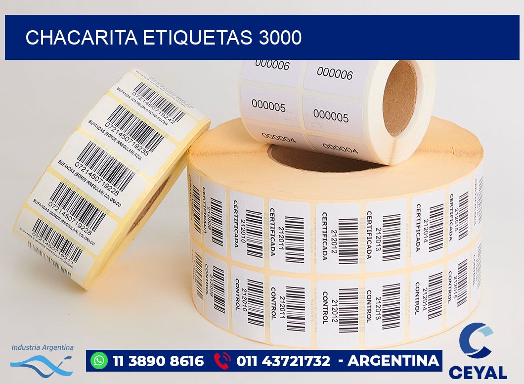 Chacarita etiquetas 3000