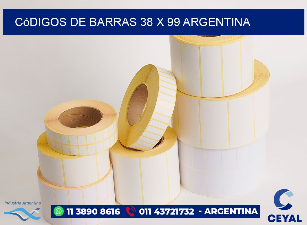 Códigos de Barras 38 x 99 argentina