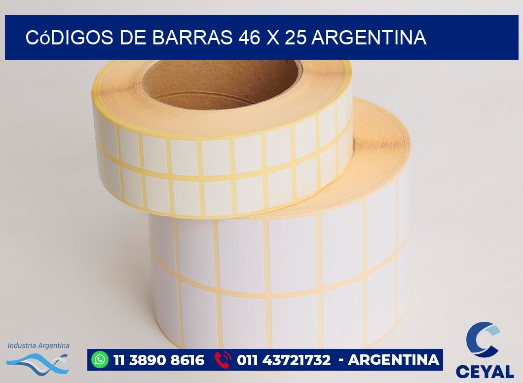 Códigos de Barras 46 x 25 argentina