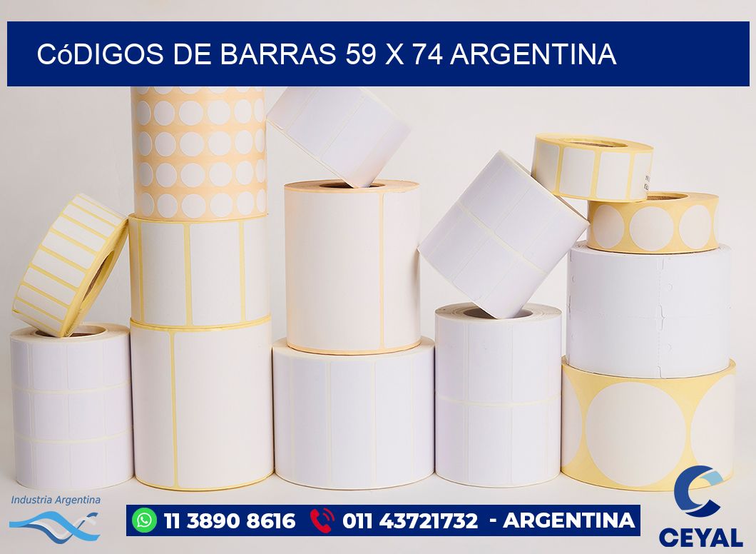 Códigos de Barras 59 x 74 argentina