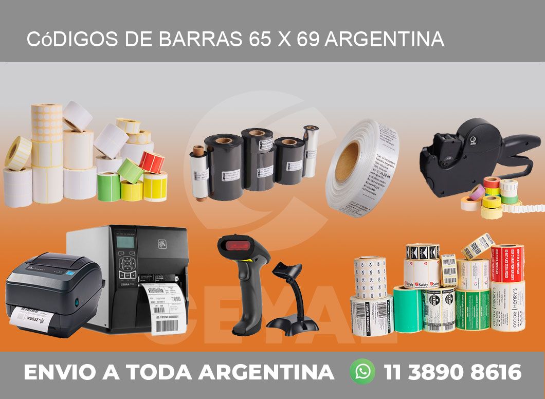 Códigos de Barras 65 x 69 argentina