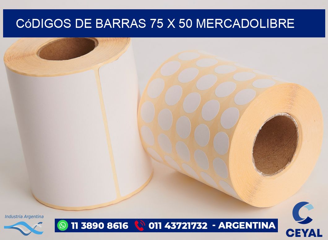 Códigos de Barras 75 x 50 MERCADOLIBRE