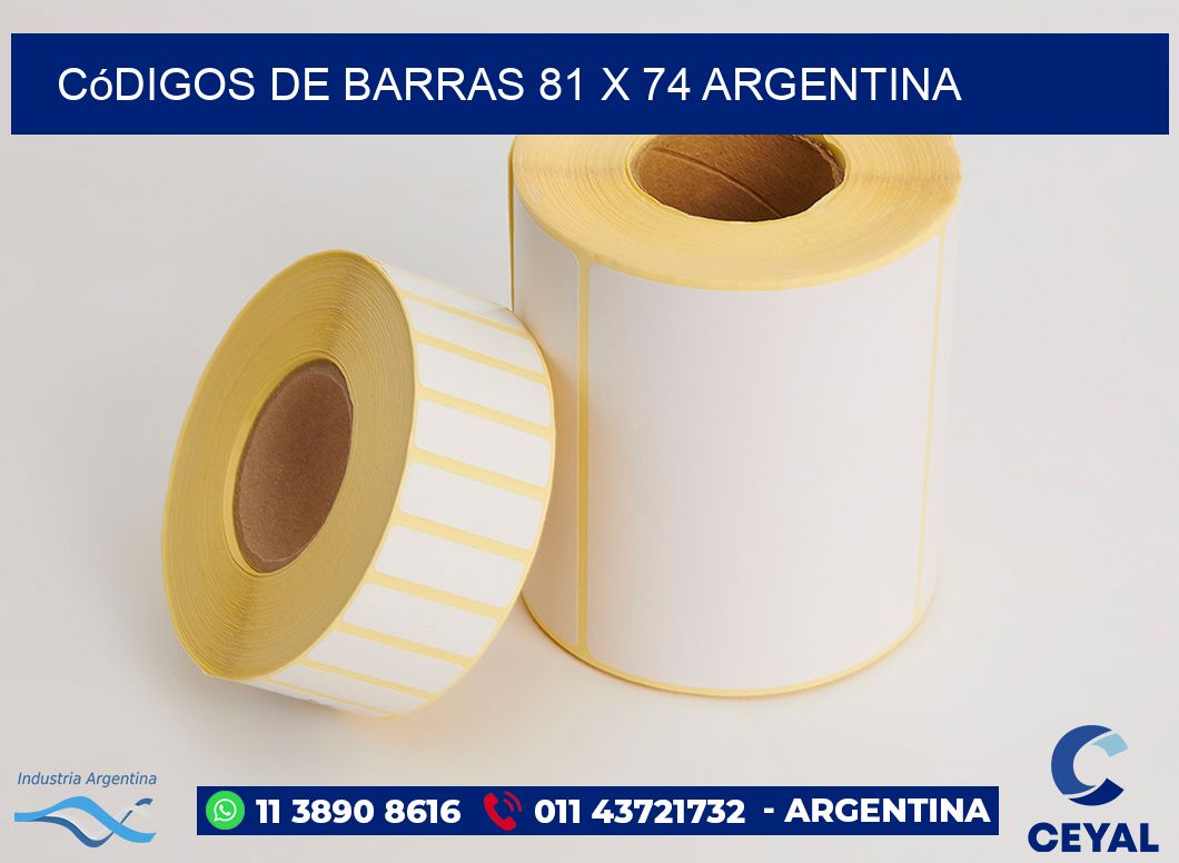 Códigos de Barras 81 x 74 argentina