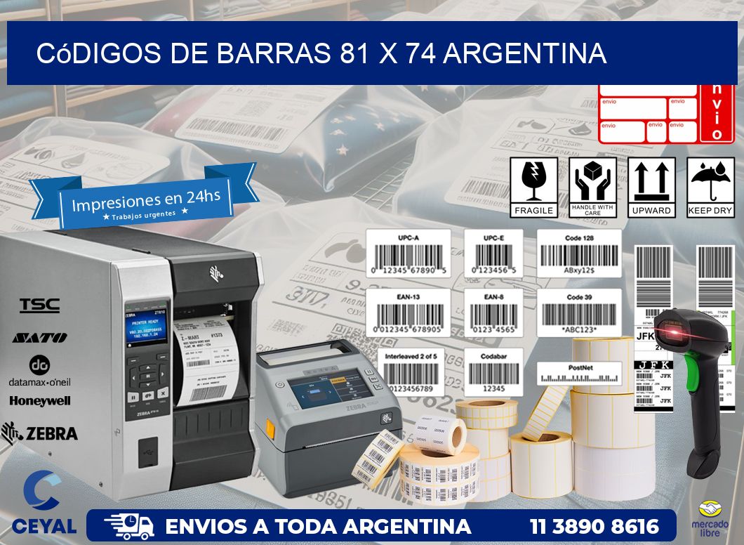 Códigos de Barras 81 x 74 argentina