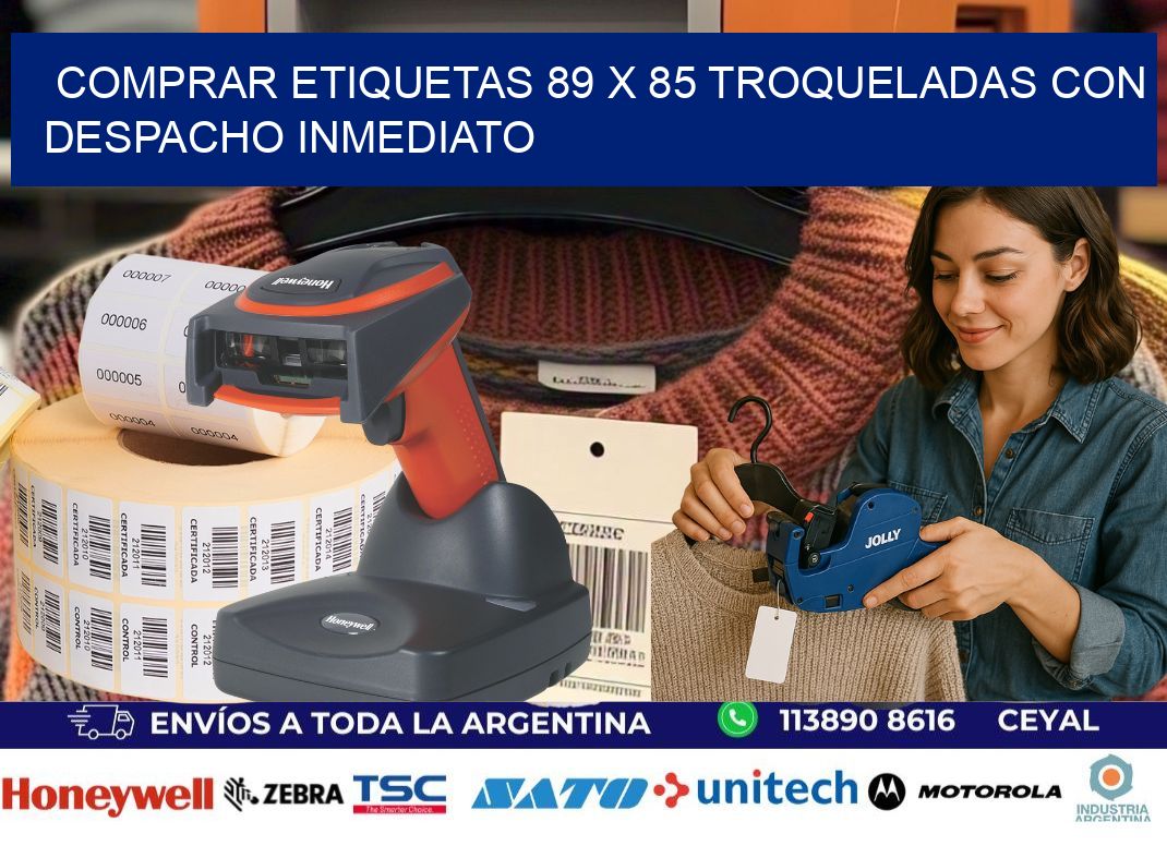 Comprar etiquetas 89 x 85 troqueladas con despacho inmediato