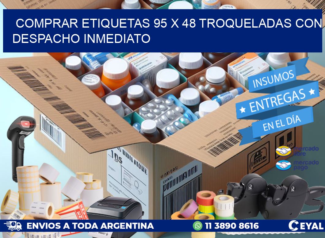 Comprar etiquetas 95 x 48 troqueladas con despacho inmediato