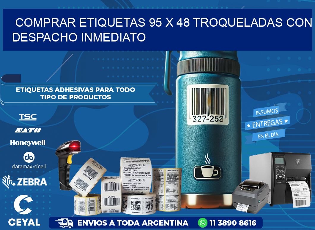 Comprar etiquetas 95 x 48 troqueladas con despacho inmediato
