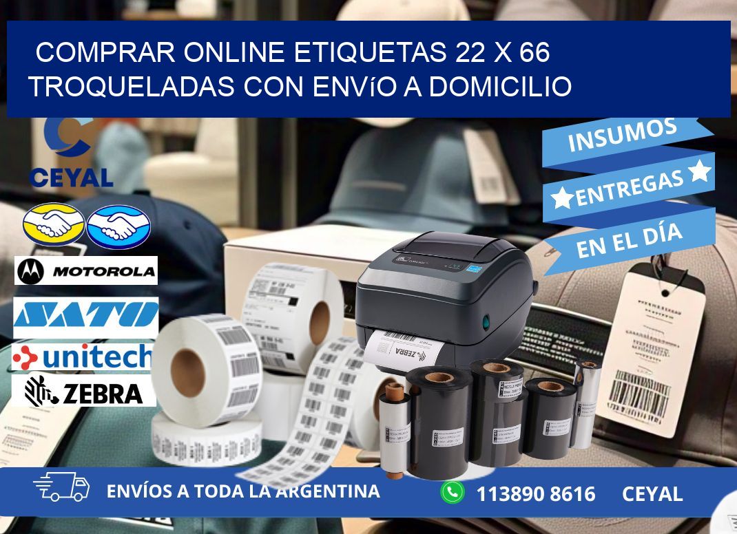 Comprar online etiquetas 22 x 66 troqueladas con envío a domicilio