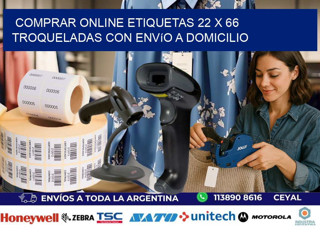 Comprar online etiquetas 22 x 66 troqueladas con envío a domicilio