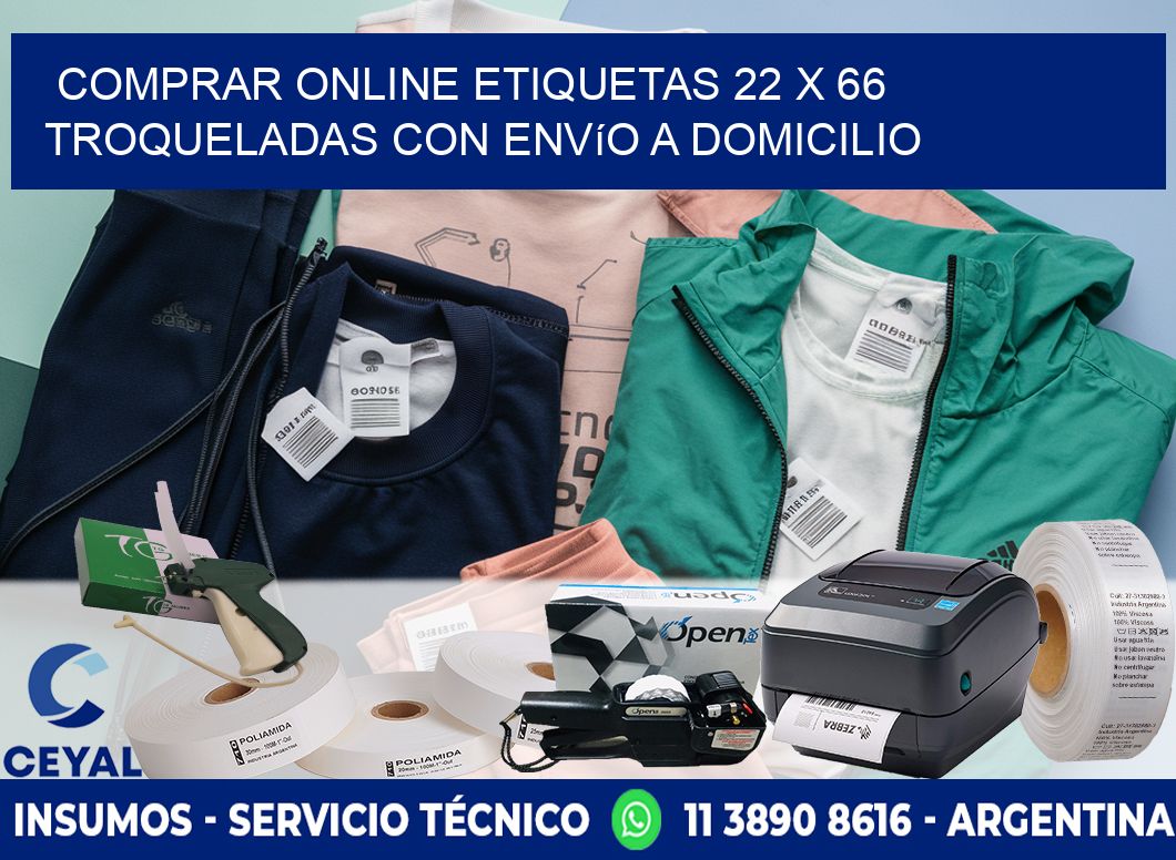 Comprar online etiquetas 22 x 66 troqueladas con envío a domicilio