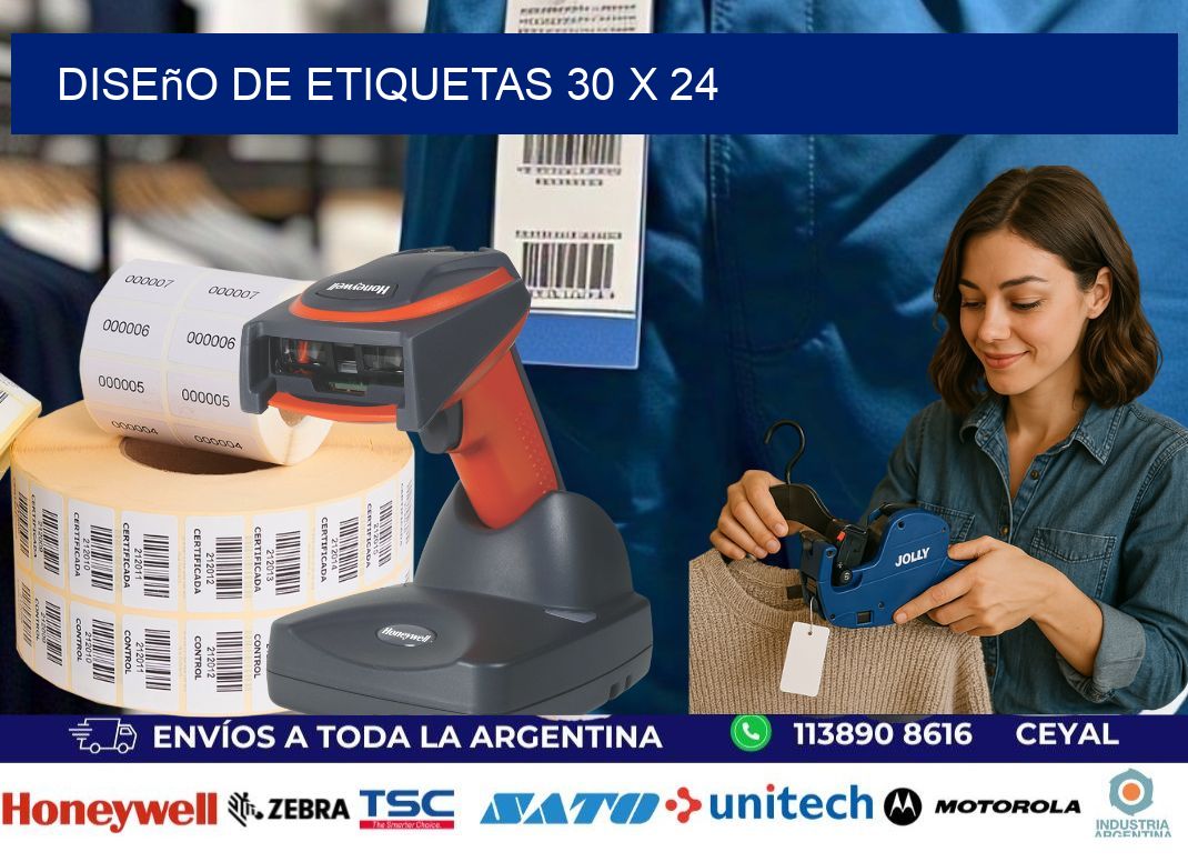 Diseño de etiquetas 30 x 24