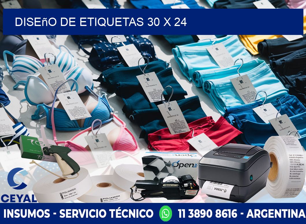 Diseño de etiquetas 30 x 24