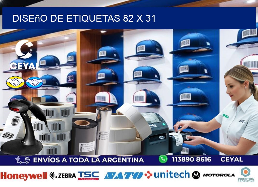 Diseño de etiquetas 82 x 31
