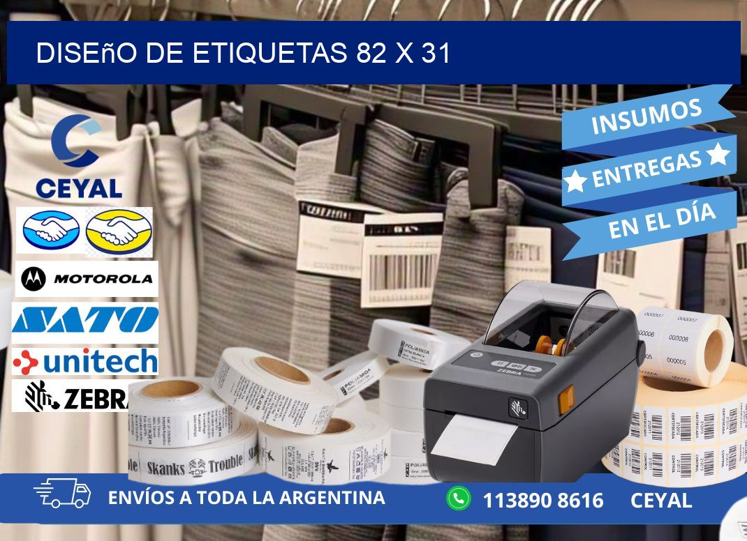 Diseño de etiquetas 82 x 31