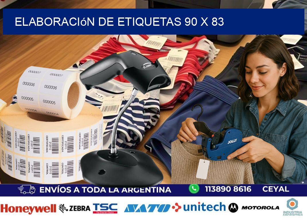 Elaboración de etiquetas 90 x 83