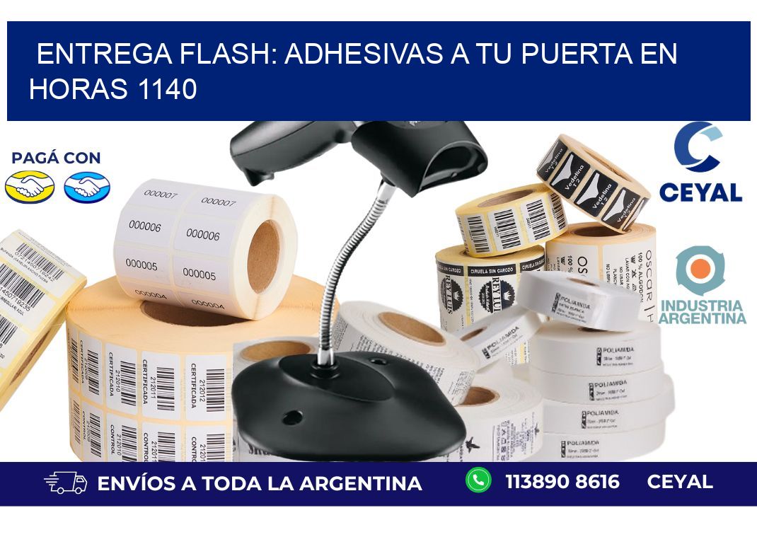 Entrega Flash: Adhesivas A Tu Puerta en Horas 1140