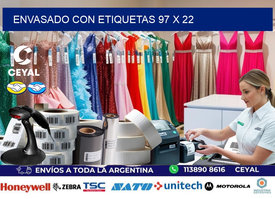 Envasado con etiquetas 97 x 22