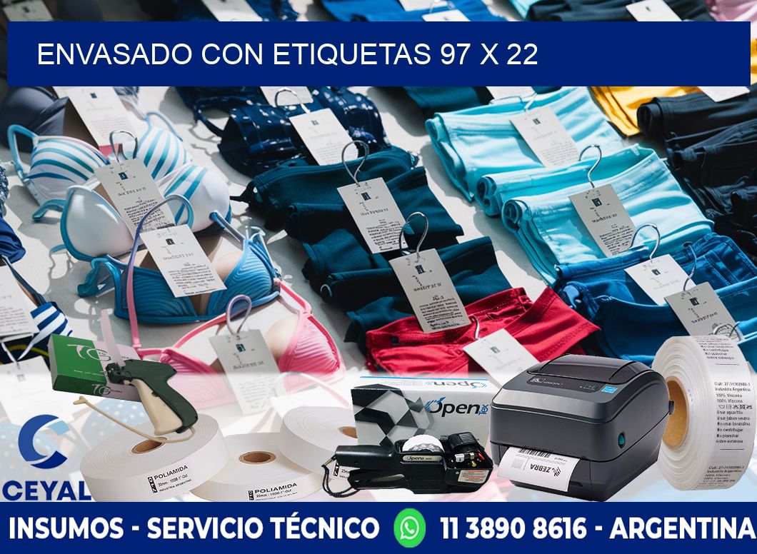 Envasado con etiquetas 97 x 22