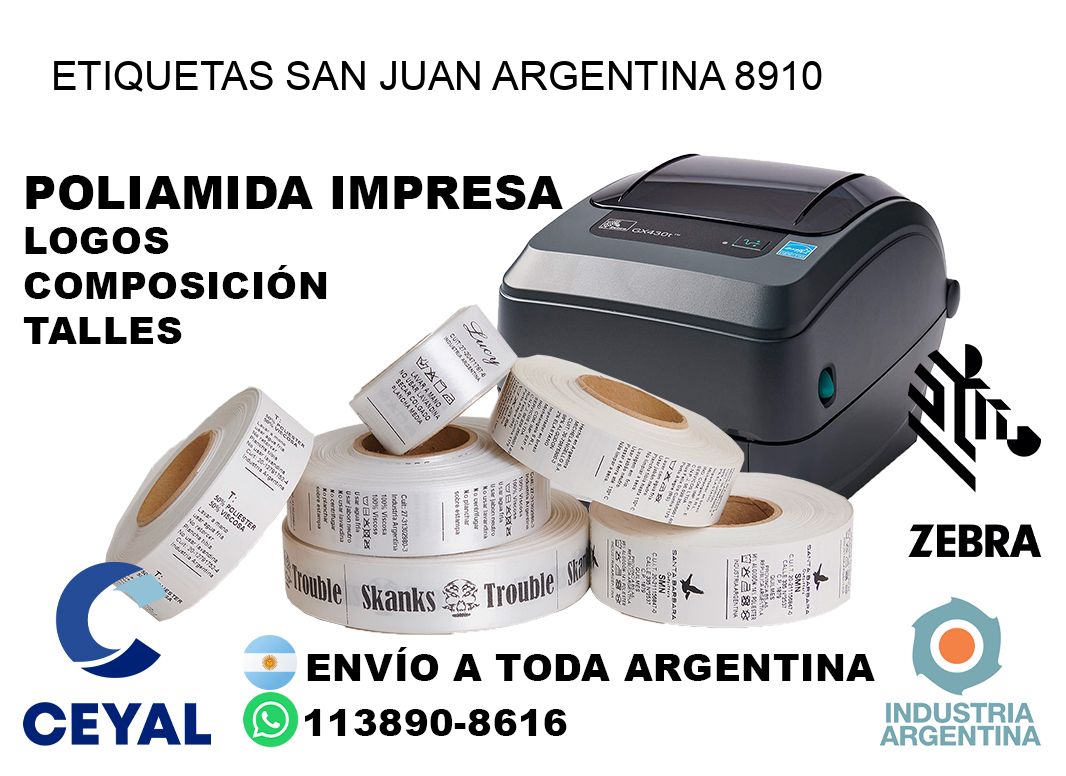 Etiquetas San Juan Argentina 8910