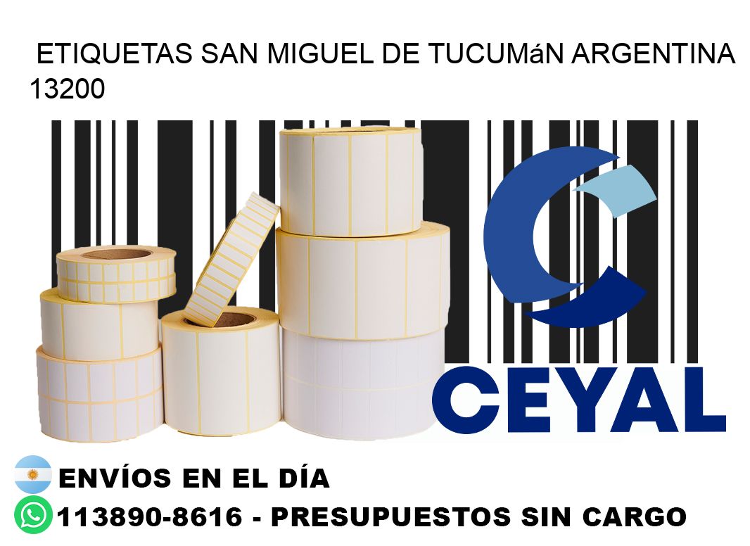 Etiquetas San Miguel de Tucumán Argentina 13200