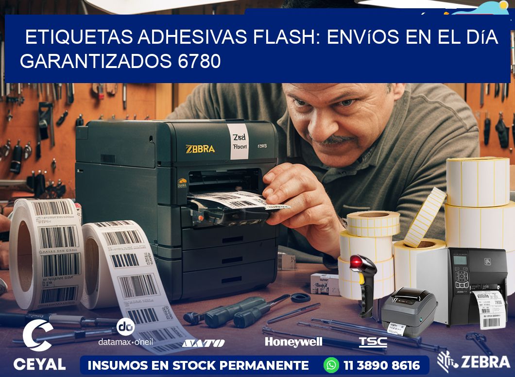 Etiquetas adhesivas Flash: Envíos en el Día Garantizados 6780