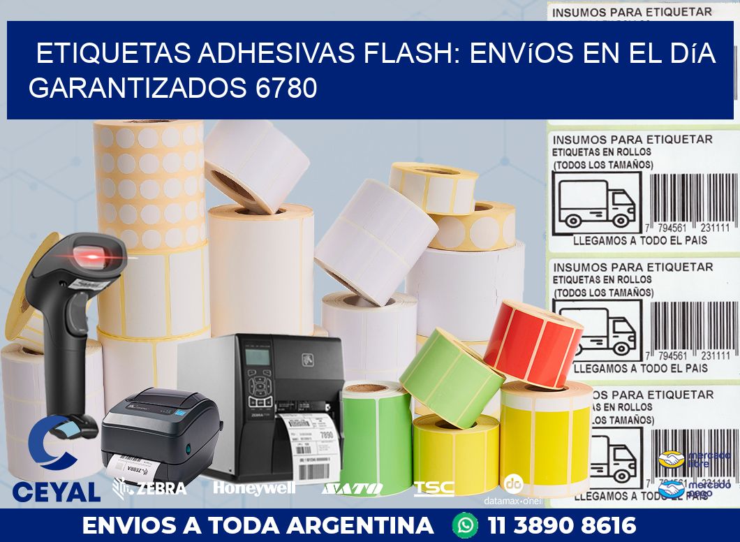 Etiquetas adhesivas Flash: Envíos en el Día Garantizados 6780