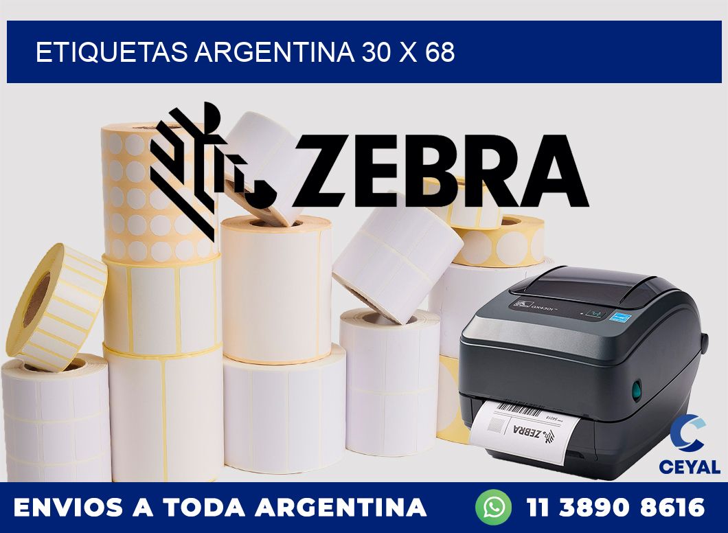 Etiquetas argentina 30 x 68