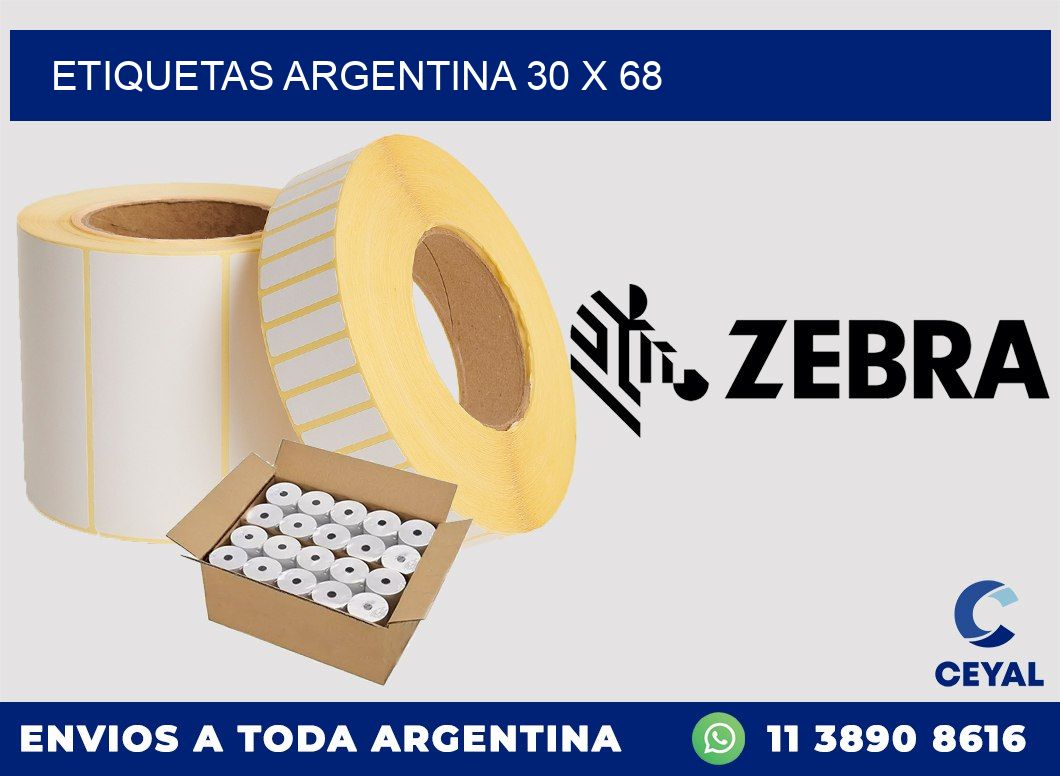 Etiquetas argentina 30 x 68