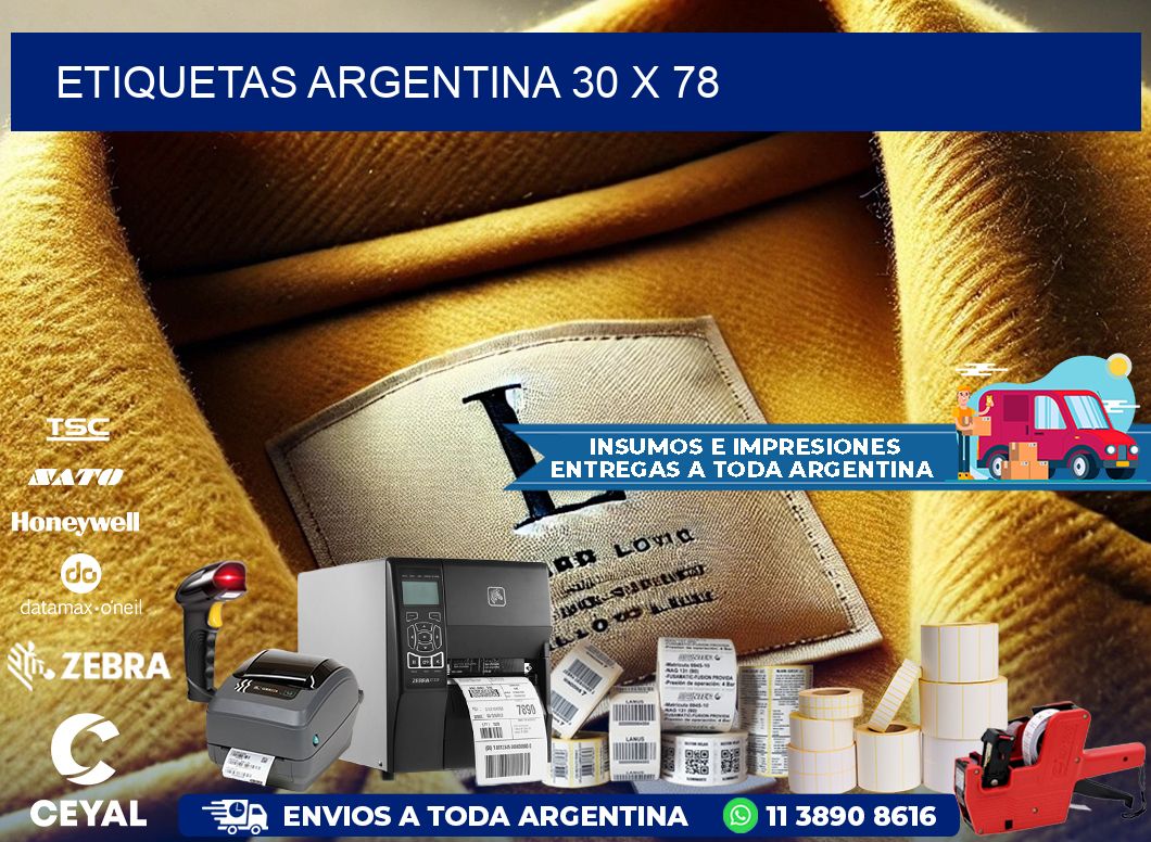 Etiquetas argentina 30 x 78